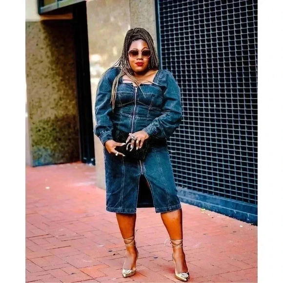 NWT Future Collective Jean Dress - Picture 8 of 8